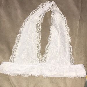 halter white bralette
